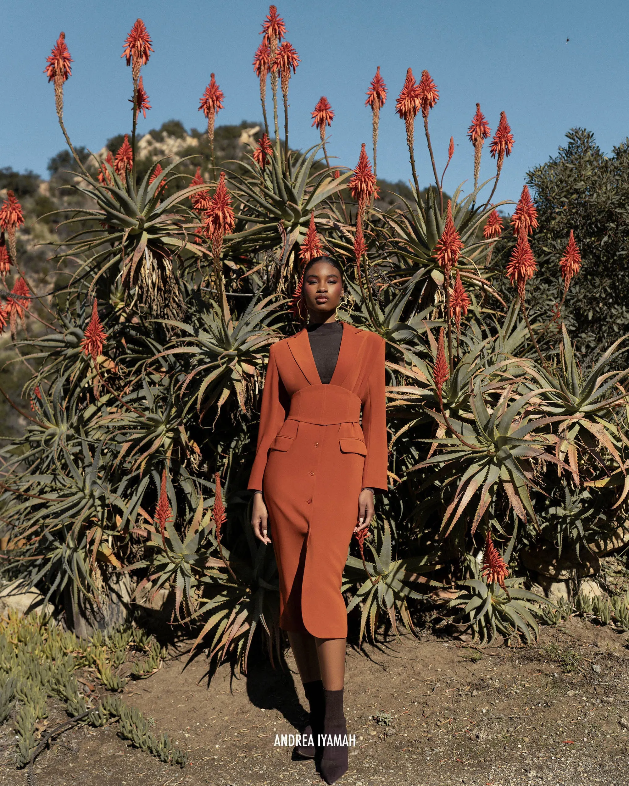 ZIA CORSET BLAZER DRESS - PUMPKIN