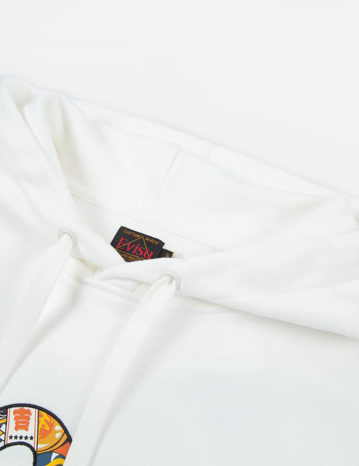 Zip-up Daruma and Fortune Cat Print Hooded Sweatshirt