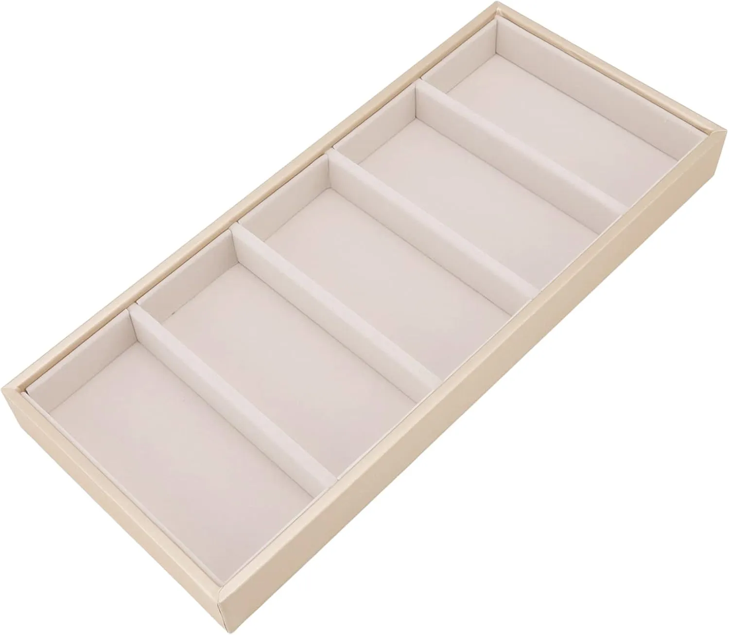 ZJchao Sunglasses Organizer, Glasses Box 5 Grid Eyeglass Glasses Display Holder Collector Multiple Sunglasses Storage Case Eyeglass Case For Multiple For Men and Women (Beige)