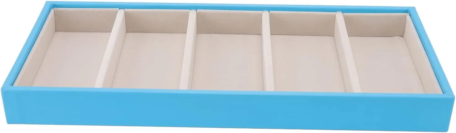 ZJchao Sunglasses Organizer, Glasses Box 5 Grid Eyeglass Glasses Display Holder Collector Multiple Sunglasses Storage Case Eyeglass Case For Multiple For Men and Women (Light Blue)