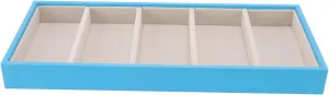 ZJchao Sunglasses Organizer, Glasses Box 5 Grid Eyeglass Glasses Display Holder Collector Multiple Sunglasses Storage Case Eyeglass Case For Multiple For Men and Women (Light Blue)