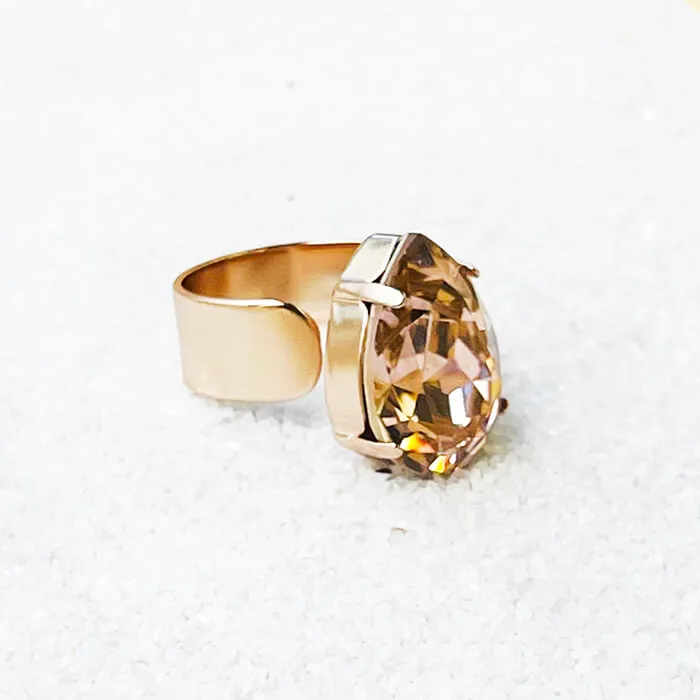 Zowie Rose Gold Swarovski Ring