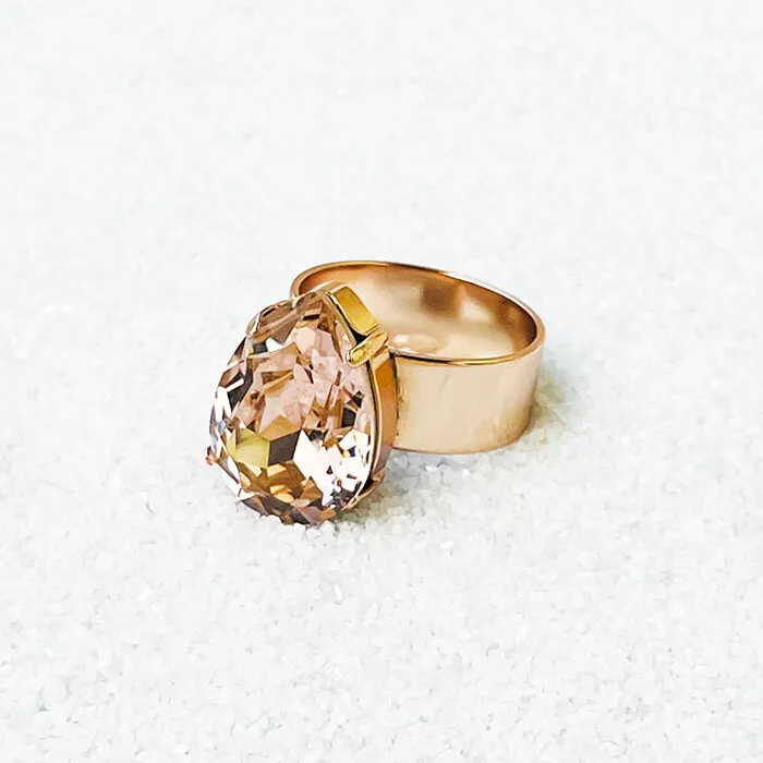 Zowie Rose Gold Swarovski Ring