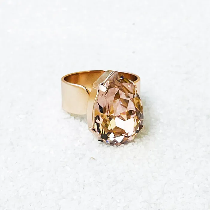 Zowie Rose Gold Swarovski Ring