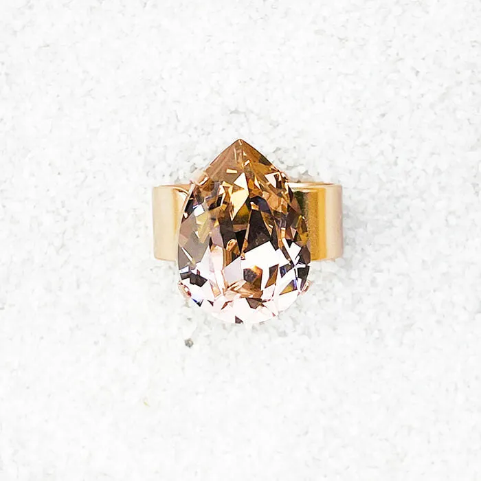 Zowie Rose Gold Swarovski Ring