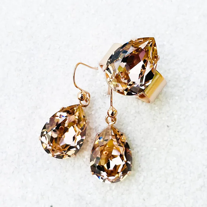 Zowie Rose Gold Swarovski Ring
