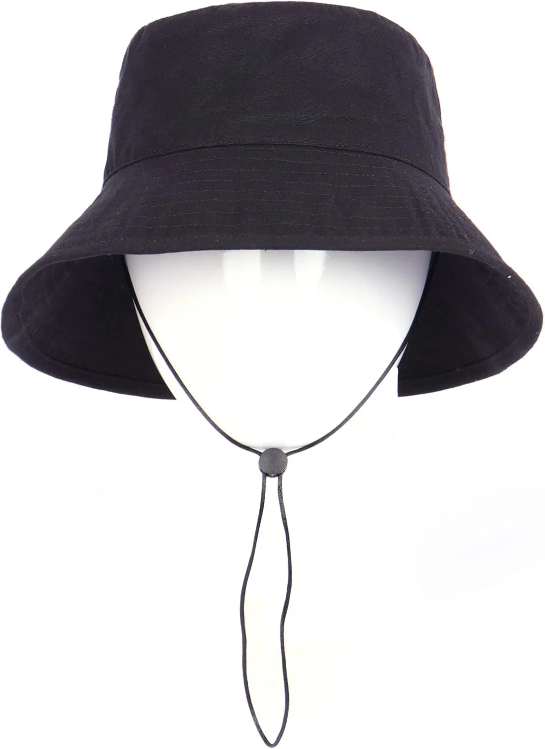 Zylioo XXL Oversize 100% Cotton Bucket Hat,Adjustable Floppy Fishing Hat,Big Size Travel Sun Hat